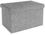 Intirilife Sitzbox, Grau, Textil, 30x30x49 cm, Wohnzimmer, Hocker, Sitzw&uuml;rfel