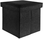 Intirilife Sitzbox, Schwarz, Textil, 38x38x38 cm, Wohnzimmer, Hocker,...