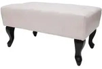 MCW Ottomane, Wei&szlig;, Textil, 77x39x47 cm, Wohnzimmer, Hocker, Sitzhocker
