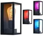Led, Schwarz, Glas, F, 11.3x23.6x11.3 cm, Lampen & Leuchten, Au&szlig;enbeleuchtung,