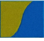 Grund Badteppich Manta, Blau, Gr&uuml;n, Textil, Wellen, rechteckig, 50x60 cm, Oeko-Tex&reg;