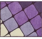 Grund Badteppich Shanga, Creme, Lila, Textil, Karo, rechteckig, 50x60 cm, Oeko-Tex&reg;