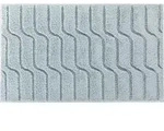 Grund Badteppich Vogue, Salbeigr&uuml;n, Textil, Wellen, rechteckig, 70x120 cm,