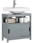 SoBuy Waschbeckenunterschrank, Grau, Holzwerkstoff, 60x60x31 cm, Badezimmer,