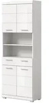 Inn.Furn Hochschrank, Wei&szlig; Hochglanz, Kunststoff, Nachbildung, Uni, 2 F&auml;cher,...