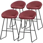 Ml-Design Barhocker, Rot, Metall, 4-Sitzer, 56x94x50 cm, Esszimmer, Barm&ouml;bel,