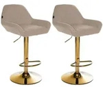 CLP Barhocker, Taupe, Metall, 51x89x52 cm, Esszimmer, Barm&ouml;bel, Barhocker