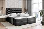 Altdecor Boxbett, Schwarz Hochglanz, Holzwerkstoff, H&ouml;he ca. 19 cm, 160x200 cm,
