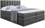 Altdecor Boxspringbett, Schwarz Hochglanz, Holzwerkstoff, H&ouml;he ca. 20 cm,...