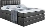 Altdecor Boxspringbett, Schwarz Hochglanz, Holzwerkstoff, H&ouml;he ca. 20 cm,...