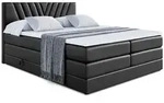 Altdecor Boxspringbett, Schwarz Hochglanz, Holzwerkstoff, H&ouml;he ca. 20 cm,...