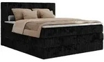 MKS Boxspringbett, Schwarz, Textil, H4, 7-Zonen, Rechteckig, 180x200 cm, Oeko-Tex&reg;,