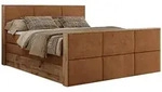 MKS Boxspringbett, Orange, Textil, 2-Sitzer, H4, Rechteckig, 160x200 cm,...