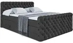Altdecor Boxspringbett, Schwarz, Holzwerkstoff, H&ouml;he ca. 20 cm, 140x200 cm,