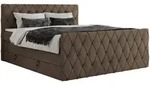 MKS Boxspringbett, Braun, Textil, 2-Sitzer, H4, Rechteckig, 160x200 cm, Schlafzimmer,