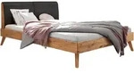 Hasena Bett, Anthrazit, Wildeiche, Holz, Wildeiche, massiv, 160x200 cm, &Uuml;ber- und