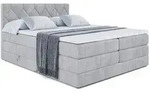 Altdecor Boxspringbett, Hellgrau, Holzwerkstoff, H&ouml;he ca. 40 cm, 160x200 cm,