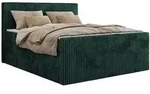 MKS Boxspringbett, Dunkelgr&uuml;n, Textil, 2-Sitzer, H4, 7-Zonen, Rechteckig,...