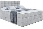 Altdecor Boxspringbett, Hellgrau, Holzwerkstoff, H&ouml;he ca. 38 cm, 120x200 cm,
