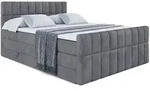 Altdecor Boxspringbett, Dunkelgrau, Holzwerkstoff, H&ouml;he ca. 20 cm, 120x200 cm,