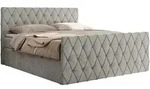 MKS Boxbett, Hellgrau, Textil, 2-Sitzer, H4, 7-Zonen, Rechteckig, 180x200 cm,