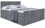 Altdecor Boxspringbett, Dunkelgrau, Holzwerkstoff, H&ouml;he ca. 20 cm, 160x200 cm,