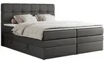 MKS Boxspringbett, Dunkelgrau, Textil, 2-Sitzer, H4, Rechteckig, 160x200 cm,