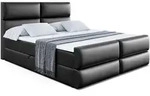 Altdecor Boxbett, Schwarz Hochglanz, Holzwerkstoff, H&ouml;he ca. 20 cm, 180x200 cm,