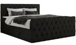 MKS Boxspringbett, Schwarz, Textil, 2-Sitzer, H3, Rechteckig, 140x200 cm,