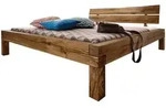Massivmoebel24 Bett, Braun, Holz, Echtholz,Wildeiche, Rechteckig, 140x200 cm,