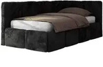 MKS Jugendbett, Schwarz, Textil, Rechteckig, 90x200 cm, Oeko-Tex&reg;, Kinder- &