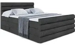 Altdecor Boxspringbett, Schwarz, Holzwerkstoff, H&ouml;he ca. 20 cm, 180x200 cm,