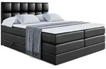 Altdecor Boxspringbett, Schwarz Hochglanz, Holzwerkstoff, H&ouml;he ca. 38 cm,...
