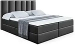 Altdecor Boxbett, Schwarz Hochglanz, Holzwerkstoff, H&ouml;he ca. 20 cm, 160x200 cm,