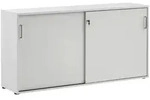 Mid.you Aktenschrank, Hellgrau, Holzwerkstoff, 2 F&auml;cher, 160x84.2x41 cm,