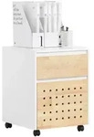 SoBuy Rollcontainer, Wei&szlig;, Natur, Holz, Holzwerkstoff, 45x59x45 cm,...