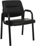 Mid.you Besucherstuhl, Schwarz, Leder, Lederlook, 60x85x64 cm, inklusive Armlehnen,
