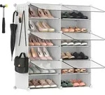 Schuhregal, Wei&szlig;, Metall, Kunststoff, 6 Schublade(n) Schubladen, 83x63x32 cm,