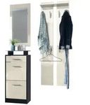 Vladon Garderobe, Creme, Holzwerkstoff, 140x200x23 cm, Garderobe,...