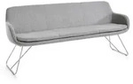 Musterring Sitzbank Tavia, Hellgrau, Metall, 3-Sitzer, 180x87x65 cm, Stoffauswahl,