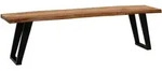 Mid.you Sitzbank, Akazie, Metall, Akazie, massiv, 3-Sitzer, 140x45.5x40 cm,