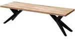Livetastic Sitzbank, Akazie, Metall, Akazie, massiv, 2-Sitzer, 120x45x45 cm,