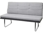 MCW Sitzbank, Grau, Schwarz, Textil, 180x96x70 cm, Esszimmer, St&uuml;hle,