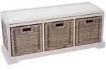 MCW Sitzbank, Wei&szlig;, Holz, 112x46x37 cm, Esszimmer, B&auml;nke, Sitzb&auml;nke