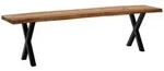 Mid.you Sitzbank, Akazie, Metall, Akazie, massiv, 4-Sitzer, 180x45.5x40 cm,