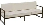 tectake Garten-Loungesofa, Braun, Beige, Kunststoff, 210x85x78 cm, Loungem&ouml;bel,