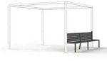 Siena Garden Gartenbank, Anthrazit, Metall, 4-Sitzer, 300x100x62 cm,...
