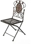 DanDiBo Gartenstuhl, Braun, Metall, 39x90x39 cm, Gartenm&ouml;bel, Gartenst&uuml;hle,