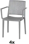 Siena Garden Stapelstuhl, Grau, Kunststoff, 57x80x56 cm, stapelbar, gastro- und