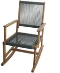 MCW Schaukelstuhl, Dunkelgrau, Holz, 65x102x92 cm, Gartenm&ouml;bel, Gartenst&uuml;hle,